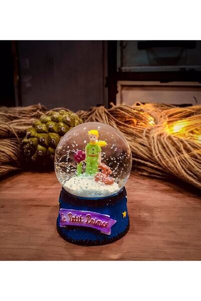 MOBGİFT Küçük Prens Temalı Işıklı Müzikli Orta Boy Kar Küresi