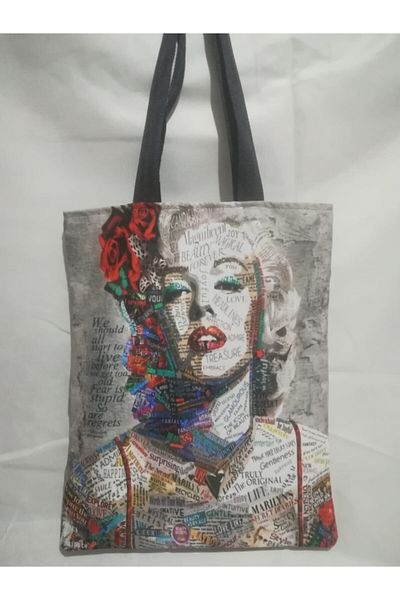 owl bag Υφασμάτινη τσάντα ώμου με σχέδιο Marilyn Monroe