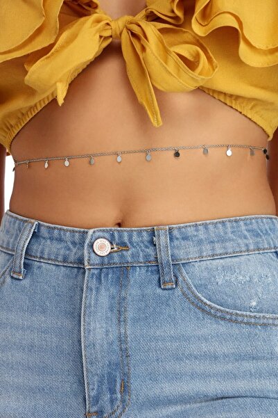 Lal سلسلة خصر نسائية مصنوعة من الترتر الشمسي، مجوهرات فضية