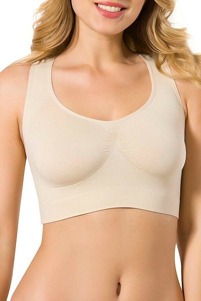 Bestin Άνετο αθλητικό σουτιέν Bustier χωρίς ίχνη χωρίς ραφή με χοντρό λουράκι
