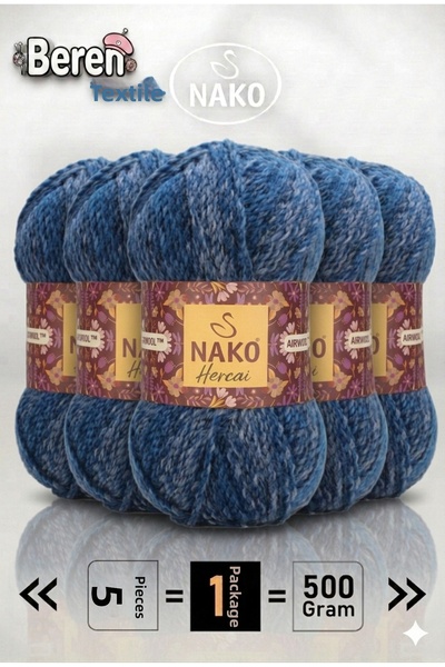 NAKO Hercai-5 Pack - 100Gr/156M - Yarn for Cardigans, Sweaters, Scarves, Bean...