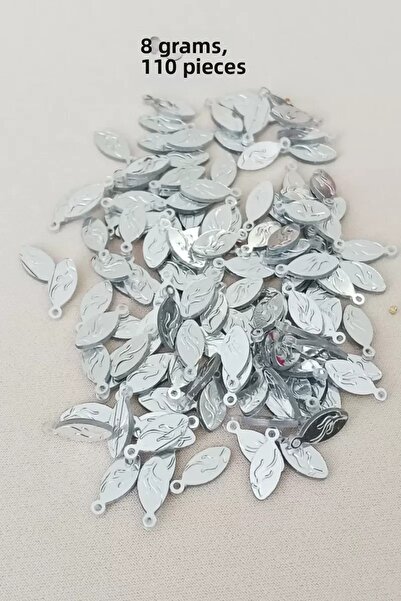 Mestore Oya evening bracelet necklace plexi metallic plastic sequin silver co...