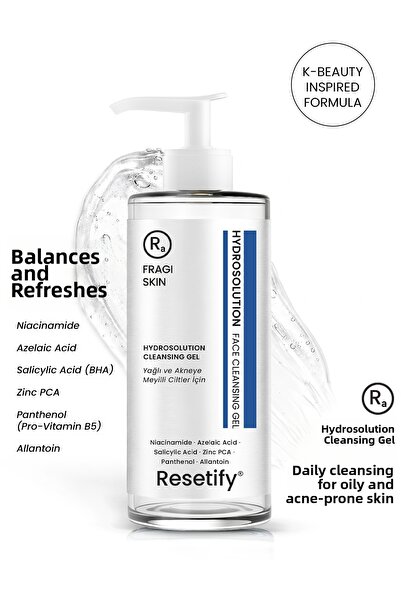 RESETIFY Hydrosolution Anti-Acne Oil Balancing Facial Cleansing Gel 200 ML