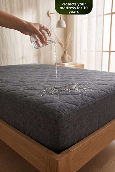 Alez Fabrikası Mattress Pads Cotton Quilted Fitted Full Edge Liquid Proof Mat...