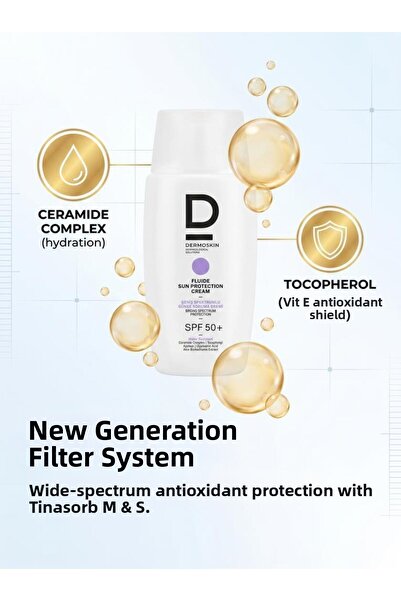 Dermoskin Sun Protection Fluide Spf 50+ Broad Spectrum Uva/Uvb Protection