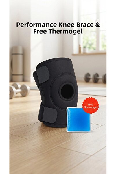 Marsilyan Adjustable Sports Knee Brace with Cross Support and Thermogel Gift ...