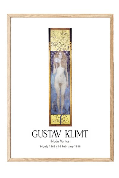 Postifull Gustav Klimt - Nuda Veritas, Wooden Framed Painting, Art Series No:...