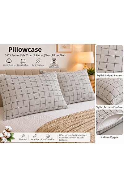 CARYUM Pillowcase |   Cotton |   50X70 cm |   2 Pieces