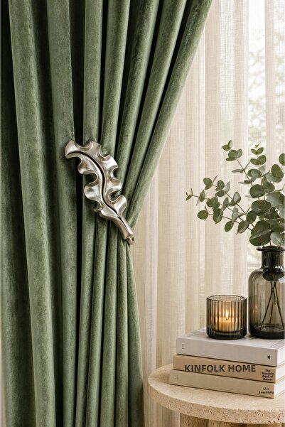 Helezoni Royal Oak- Curtain Gathering Device, Background Curtain Holder, Deco...