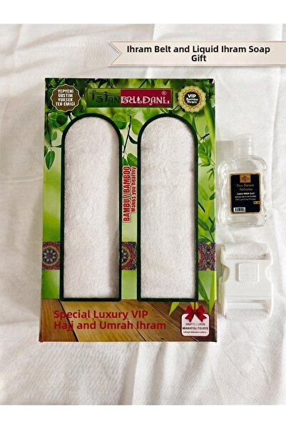 OBRNHOMEN Special Luxury Vip Bamboo Ihram Set - Ihram Belt and Liquid Soap as...