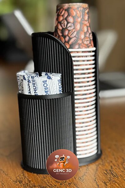 Genç 3D Organizator modern pentru cafea cu design ondulat - Suport pentru sta...