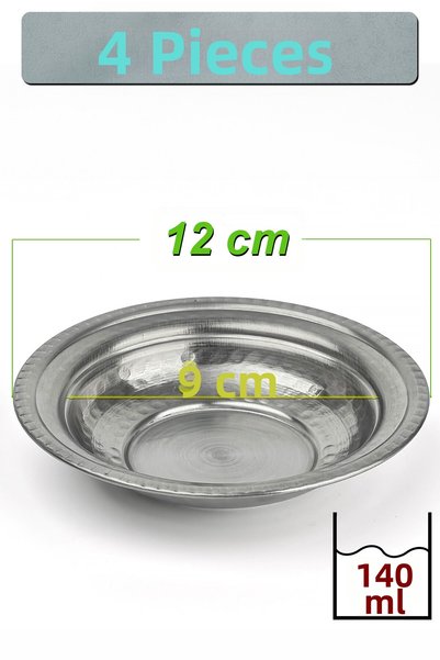 Binbir Trend 12 cm Chrome Steel Breakfast and Appetizer Bowl 140 ml |   Snack...