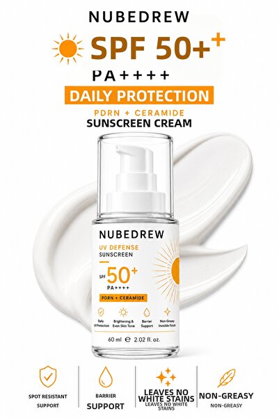 NUBEDREW PDRN سالمون دي إن إيه وسيراميد واقي من الشمس بعامل حماية 50+ PA++++ ...