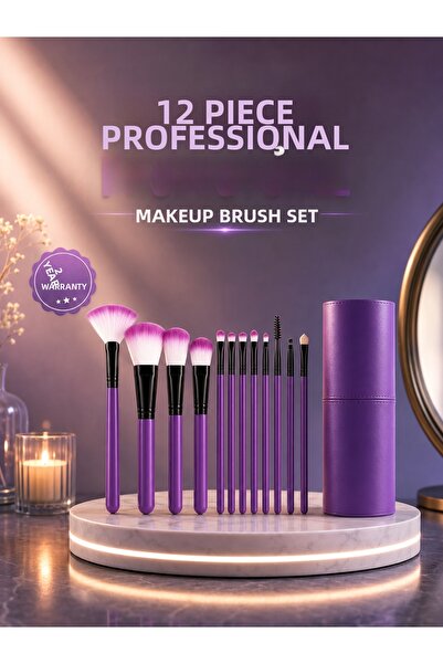 Generic Brand 12Pcs Professional Makeup Brush Set Ultra Soft Synthetic Bristles