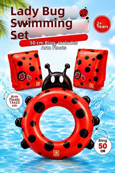 YILDIRIM OYUNCAK 2-Piece Lady Bug Simit and Armband Set – Children's Pool and...