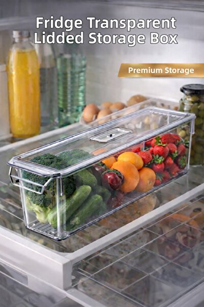 LOREMPBOX Cutie de depozitare pentru frigider cu capac transparent |   Organi...
