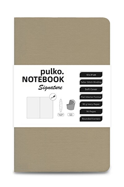 PULKO Notebook Bloc de note pentru semnături, Cusături de croitorie, 90gr. Iv...