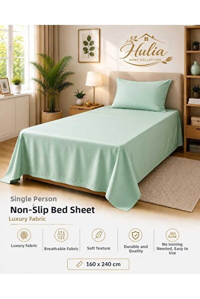 hulia home Ranforce Non-Elastic Sheet Set, Single Size, Raw Cotton Pillowcase...