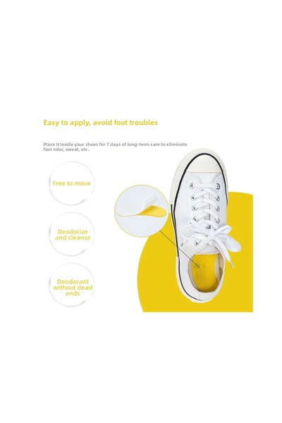 zerzembe 10 Lu Shoe Foot Odor Eliminator Pad Sweat Absorbing Continuous Lemon...