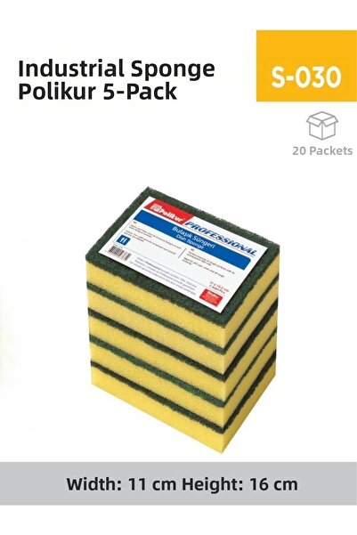inci çelik aksesuar Industrial Sponge Poli̇kur 5 Pack (679)