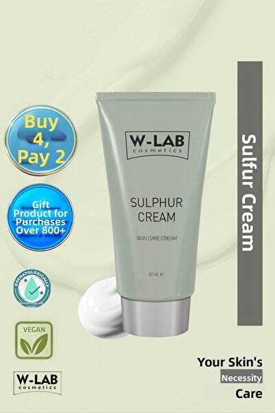 W-Lab Cosmetics كريم الكبريت 50 مل - منع حب الشباب وحب الشباب والرؤوس السوداء