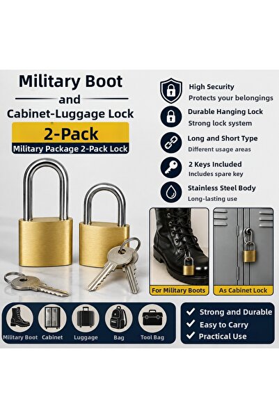 lawrenceshop Military Boots and Cabinet-Luggage Lock 2 Pack-Soldier Pack 2 Lo...
