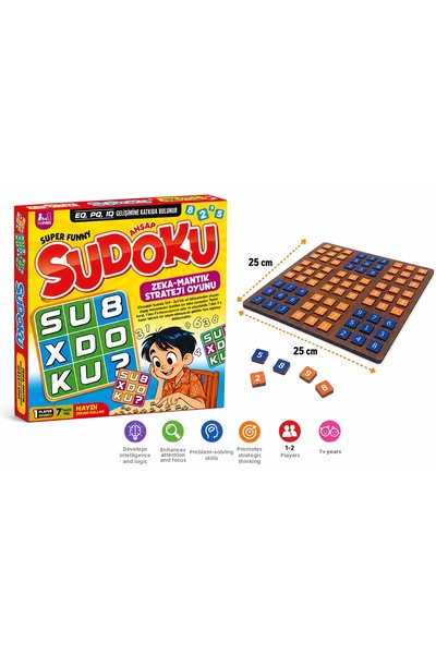 MAKETÇİNİZ Sudoku Wooden - Fun and Educational Box Game
