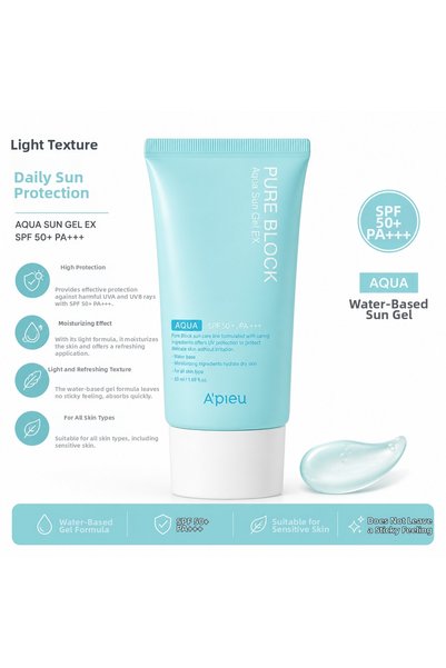 Generic Brand جل واقي من الشمس مرطب مكثف A'PIEU Pure Block Aqua Sun Gel EX SP...
