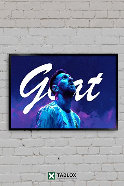 TABLOX Lionel Messi Goat, Mitul Fotbalului din Argentina, Tablou decorativ di...