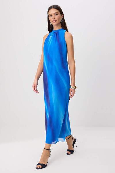 Trendyol Collection Multi-Colored Abstract Straight-Cut Maxi Woven Dress Twos...