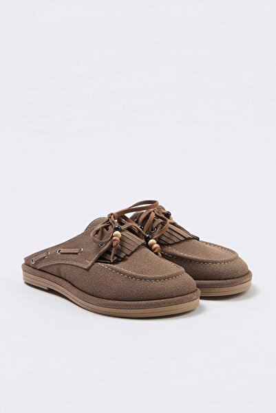 TRENDYOL SHOES Loafer de damă cu detaliu ciucuri din nurcă