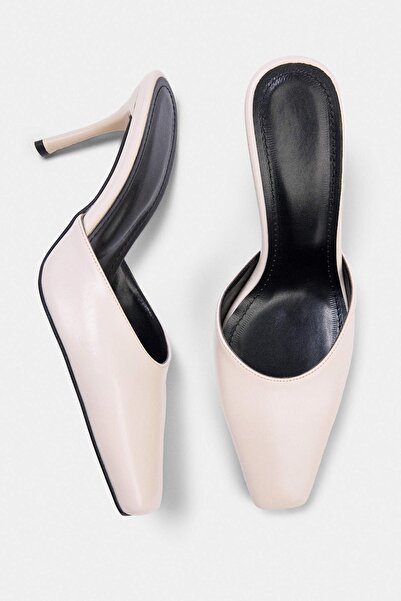 TRENDYOL SHOES Beige 8 cm Damen Klassische Schuhe mit Absatz TAKAW27TO00007