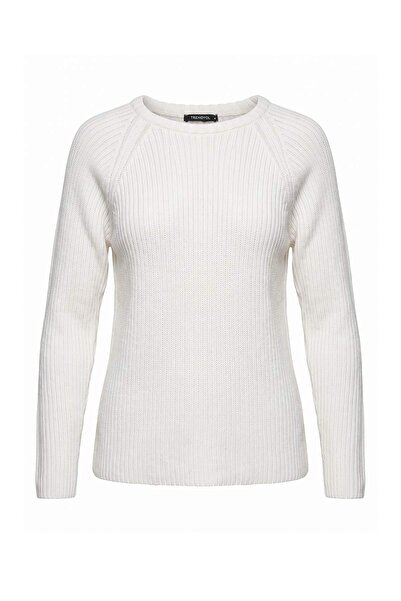 Trendyol Collection Wardrobe Essentials Ecru Reglan Sleeve Cotton Basic Knitw...