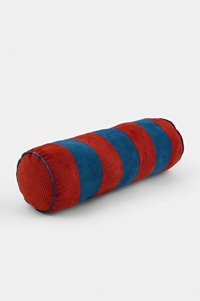 TRENDYOLMİLLA HOME Striped Corduroy 50 cm Shaped Filled Throw Pillow