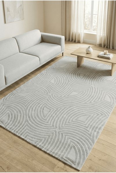 Anaska Home Elit Tasarım Sık Dokuma Gümüş Renk Jüt Taban Oturma Odası Salon H...