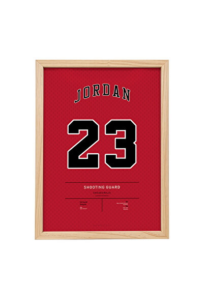 KAYNOCK Michael Jordan 23 Tablo, Basketbol, Dijital Tasarım Tablo Ahşap Çerçeve
