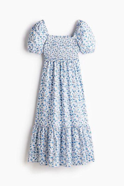 H&M MAMA Pamuklu Poplin Emzirme Elbisesi