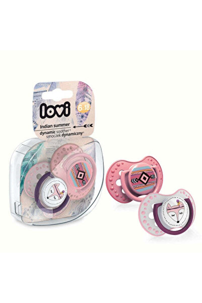 LOVI Suzeta Silicon Dynamic 6-18m 2 pcs Indian Summer fata