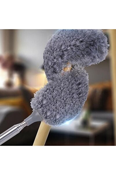 Roichil Teleskopik Uzatılabilir Mikrofiber Yumuşak Başlıklı Gri Toz Alma Fırçası Toz Püskülü