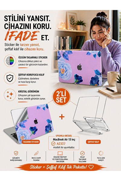 Mcstorey Macbook Air M1 Case 13inch Sticker Paste Compatible With A2337 Compu...