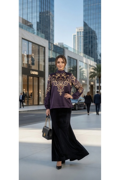 Muslima Wear Majesty Dark Burgundy Blouse