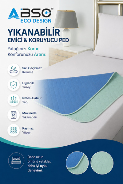 Genel Markalar Hasta Bezi Yıkanabilir Emici Ve Koruyucu Ped 75x85 cm Standart