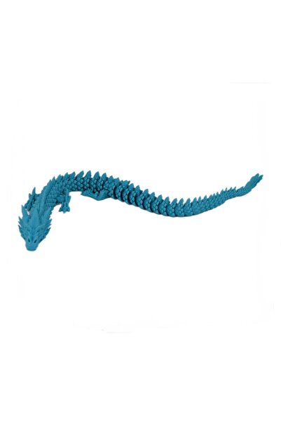 Sani figurină, dragon, 30 cm, imprimare 3D, albastru deschis