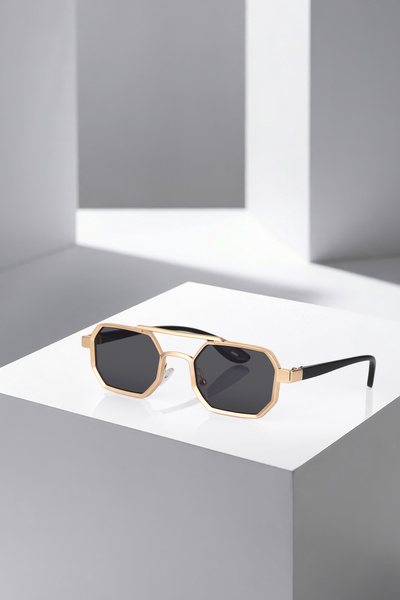 Polo Air Uv400 Protection Metal Frame Plastic Handle Unisex Sunglasses Gold B...