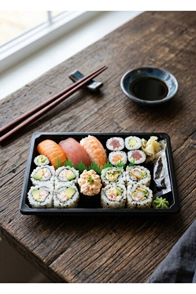 ÖZGÜN TEDARİK Sushi kabı 10 Adet 16x10