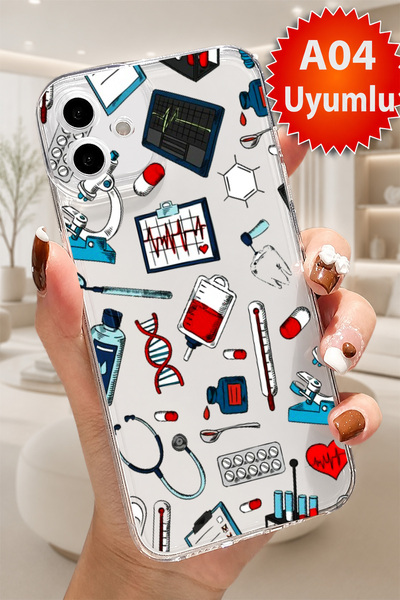 3GEN CASE Samsung Galaxy A04 Uyumlu Sağlıkçı Temalı Şeffaf Silikon Kılıf