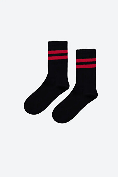 REAL DREAM X Logo Sports Knitted Black Socks