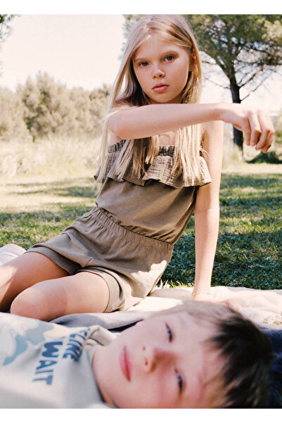 MANGO Kids Fırfır detaylı tulum
