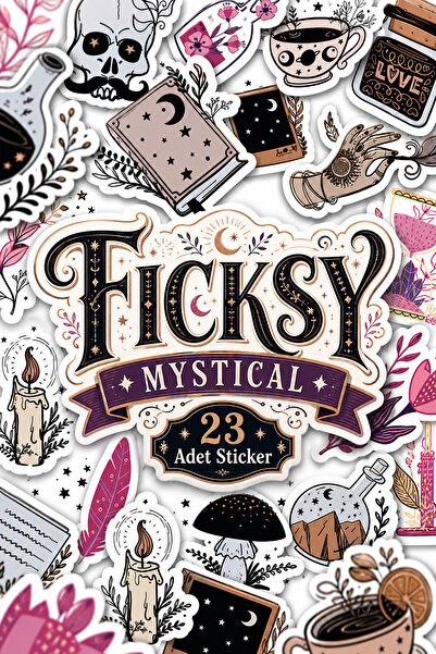 Ficksy Mystical Sticker Set - 23 Pieces of Label Stickers