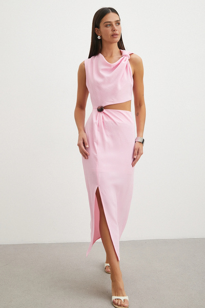 UTERPE Drapeli Cut-Out Elbise